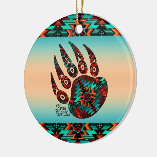 Tribale Beer Paw-keramische versiering Keramisch Ornament (Links)