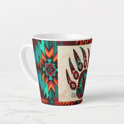 Tribale Beer Paw Latte Mok (Linkerhoek)