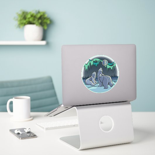 Tribale Beer Stickers Aurora Polar Beer Art Decale (Laptop op bureau)