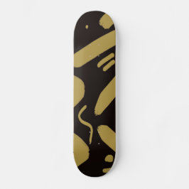 Tribale Black en Gold Persoonlijk Skateboard