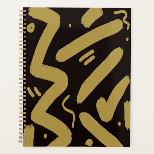 Tribale Black en Gold Planner (Voorkant)