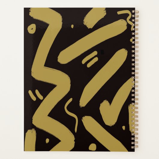 Tribale Black en Gold Planner (Achterkant)