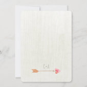 Tribale Bohemen Floral Wreath Wedding Invitations Kaart (Achterkant)