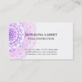 Tribale Bohemen Paarse Waterverf Mandala Drawing Visitekaartje (Achterkant)