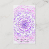 Tribale Bohemen Paarse Waterverf Mandala Drawing Visitekaartje (Voorkant)