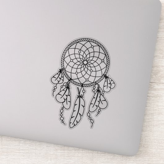 Tribale Boho Dreamcatcher Omlijning Sticker (Detail)