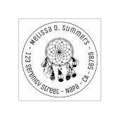 Tribale Boho Droomvanger Ronde Adres 3 Rubberstempel (Afrduk)