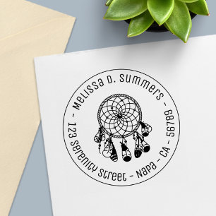 Tribale Boho Droomvanger Ronde Adres 3 Zelfinktende Stempel