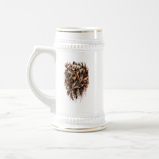 Tribale Boho Herten, Dromend van Herten Bierpul (Links)