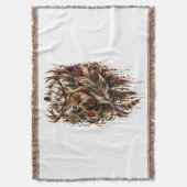 Tribale Boho Herten, Dromend van Herten Deken (Voorkant Verticaal)