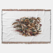 Tribale Boho Herten, Dromend van Herten Deken (Voorkant)