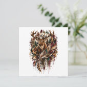 Tribale Boho Herten, Dromend van Herten Kaart (Staand voorkant)