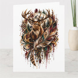 Tribale Boho Herten, Dromend van Herten Kaart