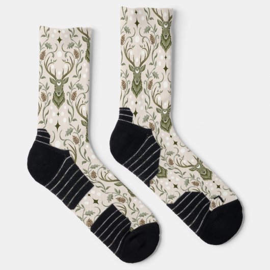 Tribale Boho Herten, Dromend van Herten Sokken (Rechts)