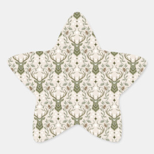 Tribale Boho Herten, Dromend van Herten Ster Sticker