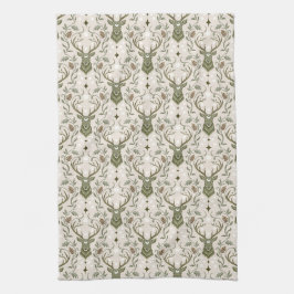 Tribale Boho Herten, Dromend van Herten Theedoek
