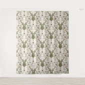 Tribale Boho Herten, Dromend van Herten Wandkleed (Voorkant)