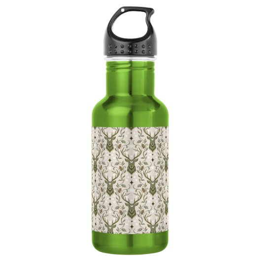 Tribale Boho Herten, Dromend van Herten Waterfles (Voorkant)