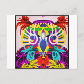 Tribale boomkorren met veel kleuren briefkaart