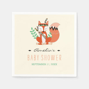 Tribale Bos Vos Baby Shower Servetten