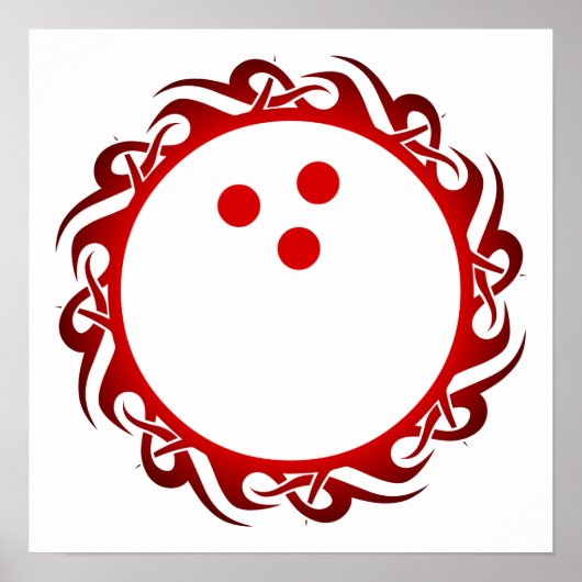 tribale bowling poster (Voorkant)