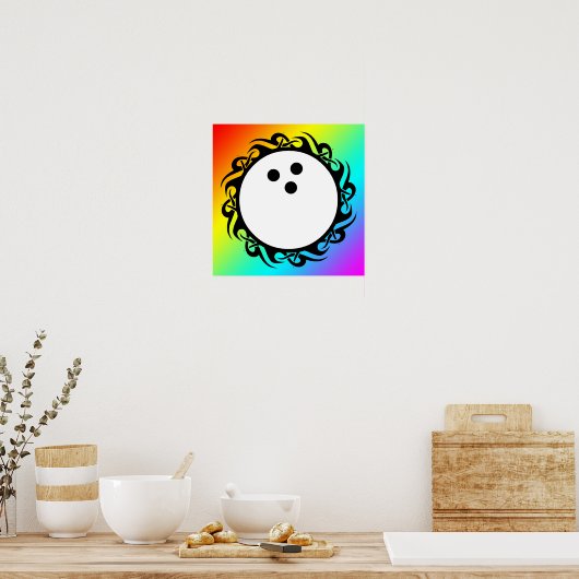 tribale bowling poster (Keuken)
