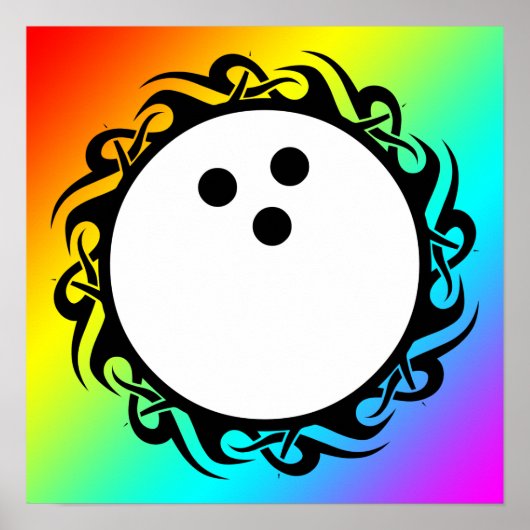 tribale bowling poster (Voorkant)