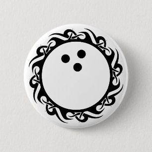 tribale bowling ronde button 5,7 cm