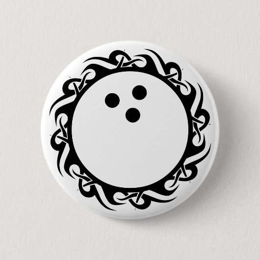 tribale bowling ronde button 5,7 cm (Voorkant)