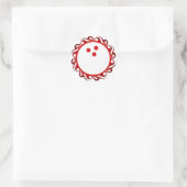 tribale bowling ronde sticker (Tas)