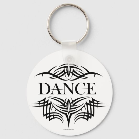Tribale dans (vlakke dans) sleutelhanger (Voorkant)