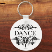Tribale dans (vlakke dans) sleutelhanger (Voorkant)