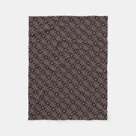 Tribale Diamant Fleece Deken (Voorkant)