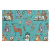 Tribale dieren: bospatroon. kussensloop (Achterkant)