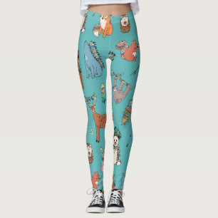 Tribale dieren: bospatroon. leggings