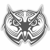 Tribale Dierenvogel Uilen Sticker (Voorkant)