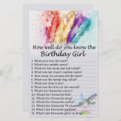 Tribale doezelaar Hoe goed ken je de verjaardag? (Voorkant / Achterkant)