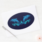 Tribale dolfijnen stickers (Envelop)