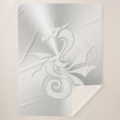 Tribale draak met ingegraveerd effect sherpa deken (Voorkant)