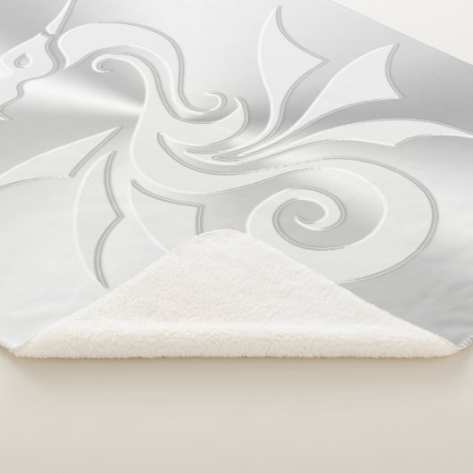 Tribale draak met ingegraveerd effect sherpa deken (3/4)