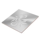 Tribale draak met ingegraveerd effect tegeltje (Zijkant)