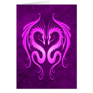 Tribale dragons, paars