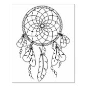 Tribale Dreamcatcher Boho Kleurplaat Rubberstempel (Afrduk)