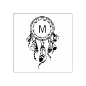 Tribale Dreamcatcher Boho Monogram Rubberstempel (Afrduk)