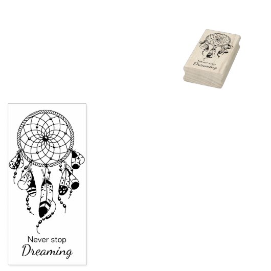 Tribale Dreamcatcher Boho Rubberstempel (Gestempeld)