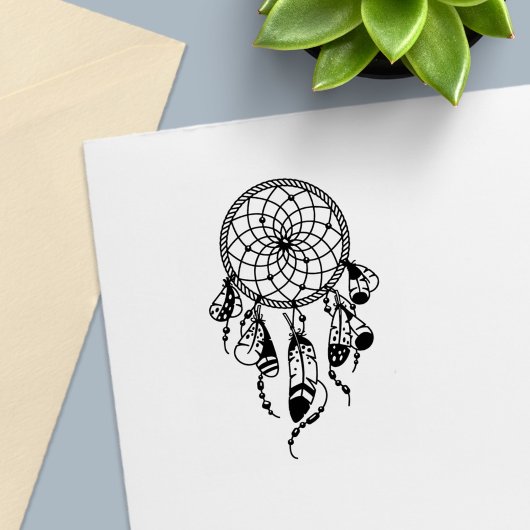 Tribale Dreamcatcher Boho Zelfinktende Stempel