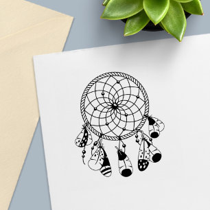 Tribale Dreamcatcher Boho Zelfinktende Stempel