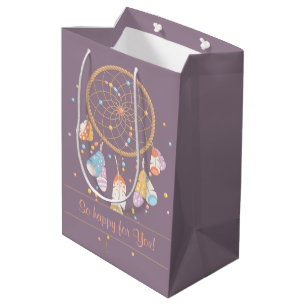 Tribale Dreamcatcher Boho Zwangerschap Paars Medium Cadeauzakje