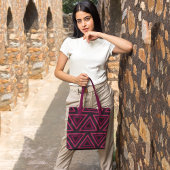 Tribale driehoek tote bag