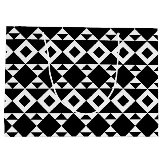 Tribale driehoeken large cadeautasje (Achterkant)